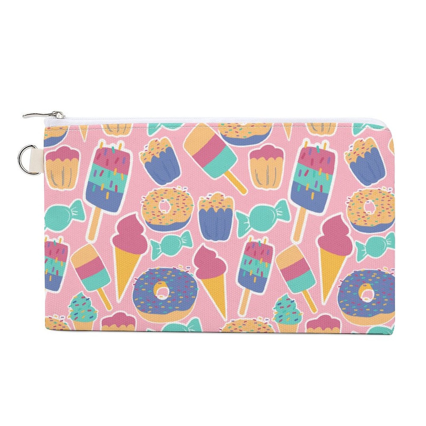 Custom Canvas Coin Purse | Personalized Small Makeup Wallet