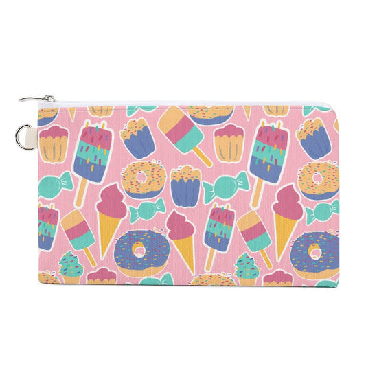 Custom Canvas Coin Purse | Personalized Small Makeup Wallet