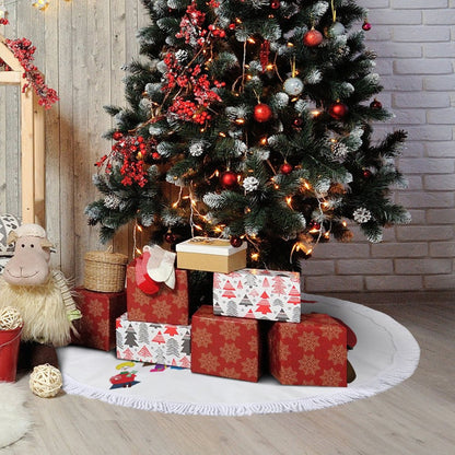 Design a Custom Tree Skirt with Tassels | Your Photo as the Foundation