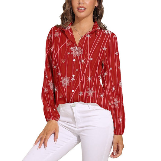 Custom Vintage V-Neck Blouse | Lantern Sleeve Boho Top (S-3XL)