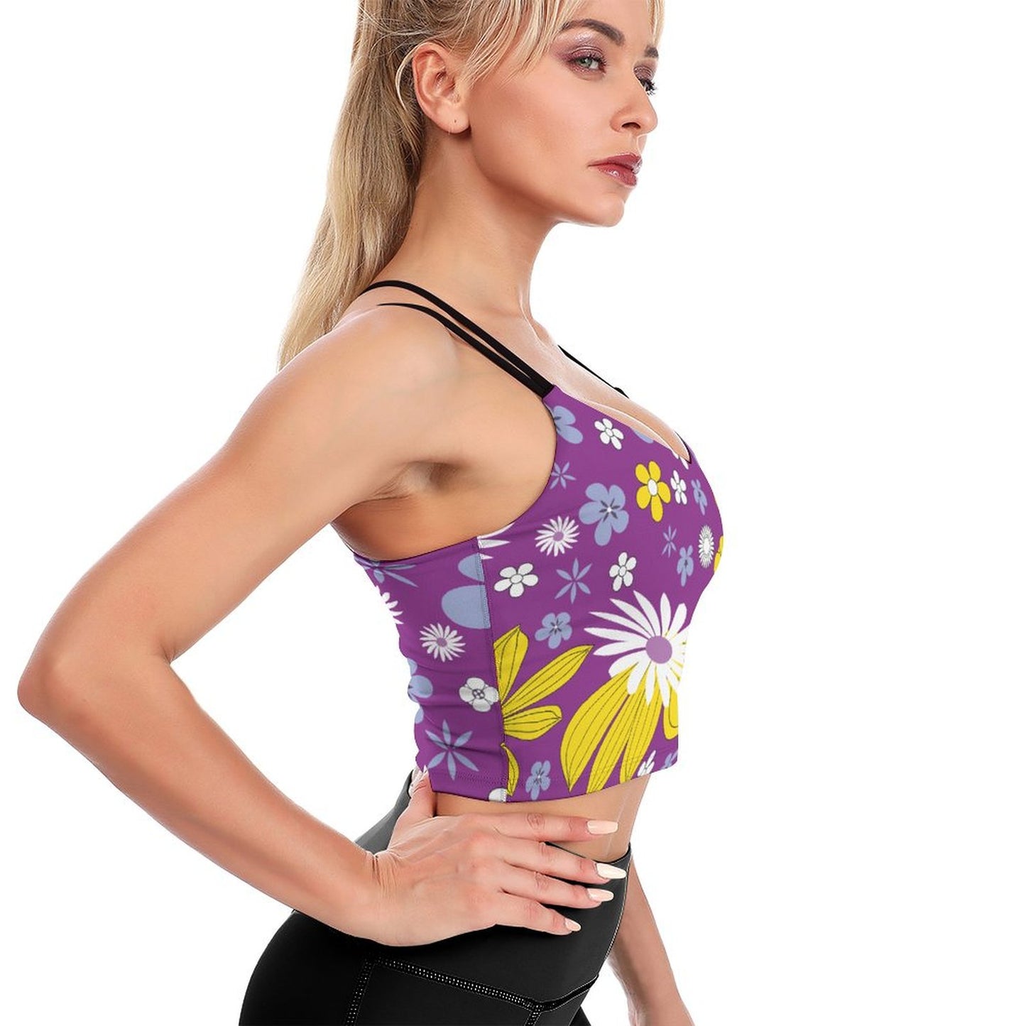 Custom Yoga Crop Top | Personalized Performance Fitness Top with Pads