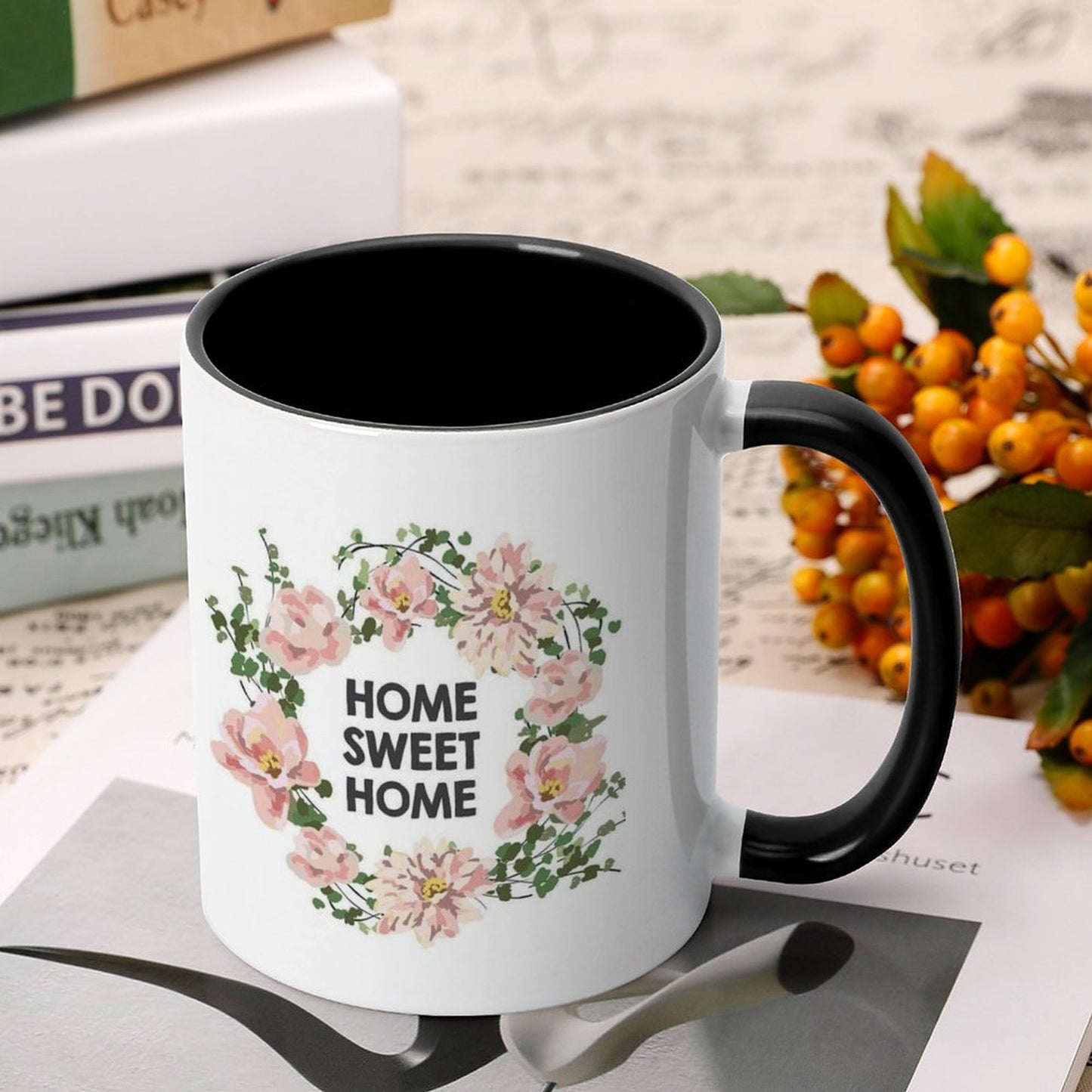 Custom Inner Color Mug | Personalized Photo Ceramic Coffee Mug 11oz | Heat Transfer Print