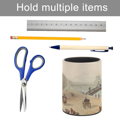 Custom Pen Holder | Personalized Leather Pencil Cup for Desk & Office