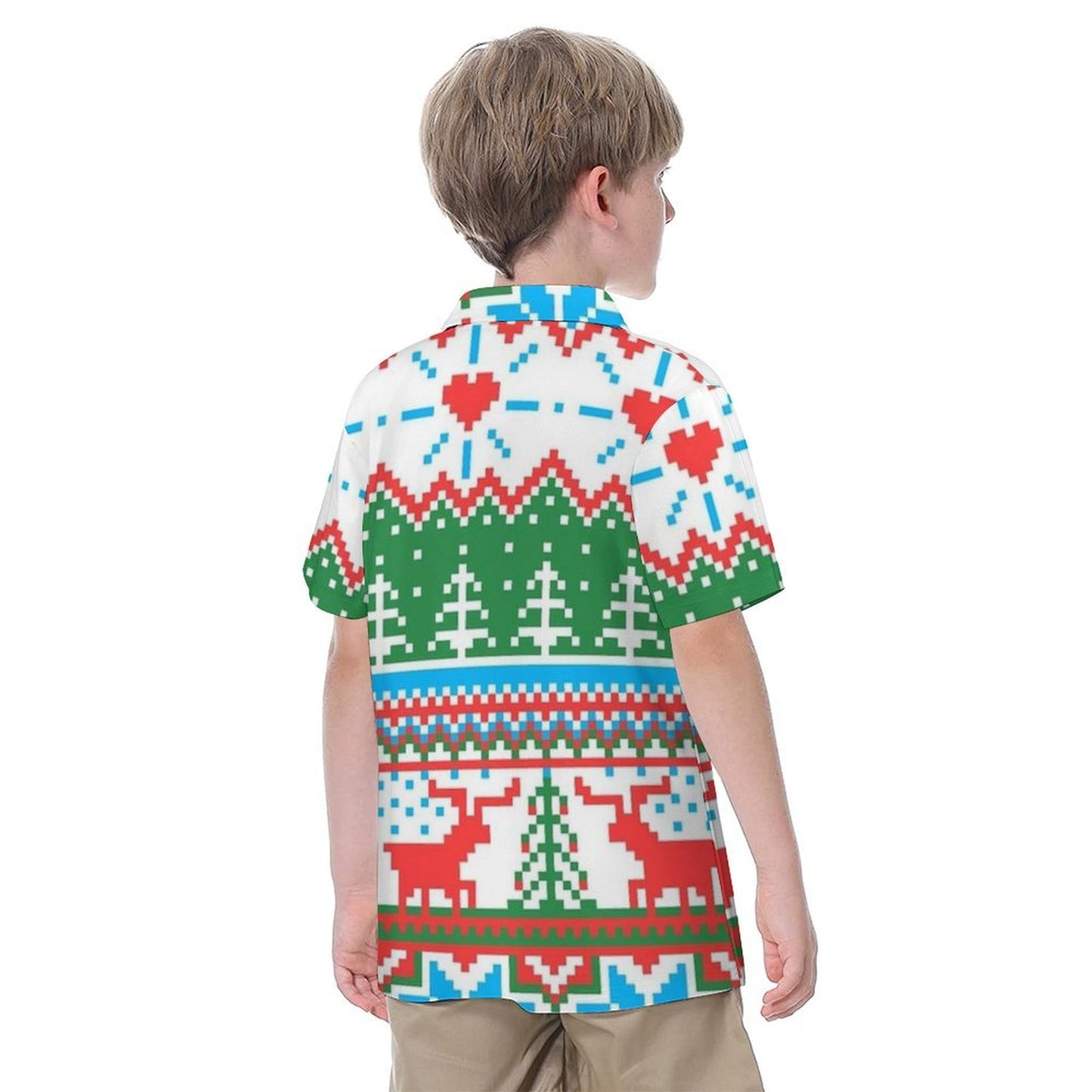Custom Kids Cotton Shirt | Personalized All-Over-Print Camp Shirt