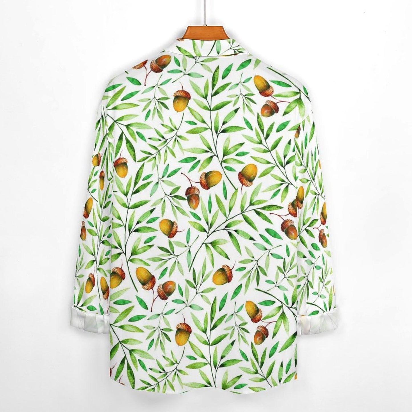 Lapel Pocket Long Sleeve Shirt Plant, Pinecone
