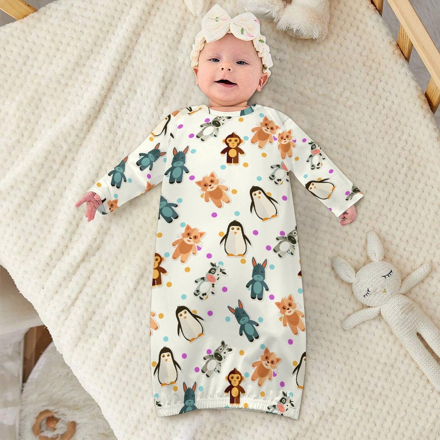 Custom Baby Sleep Sack | Personalized Newborn Gown & Swaddle
