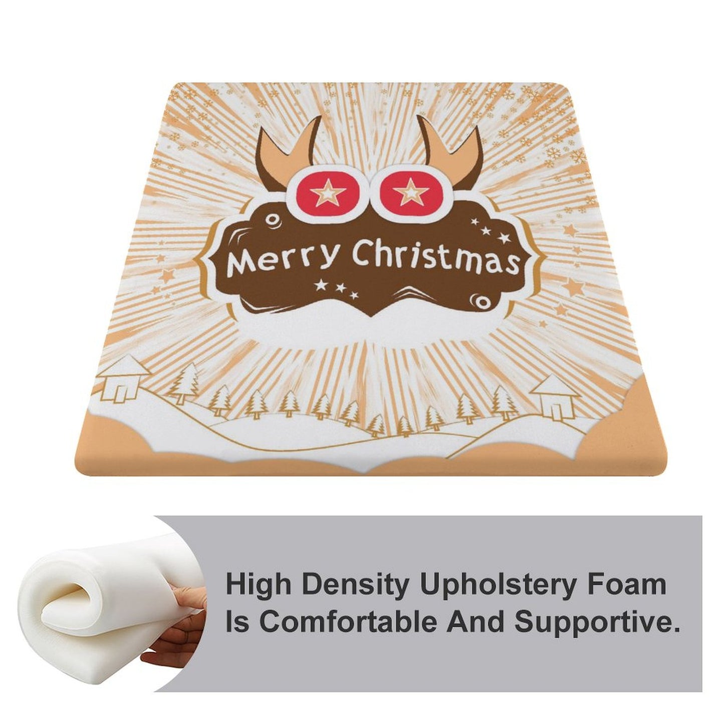 Custom Memory Foam Seat Cushion | Washable Chair Pad (15"x13.8")