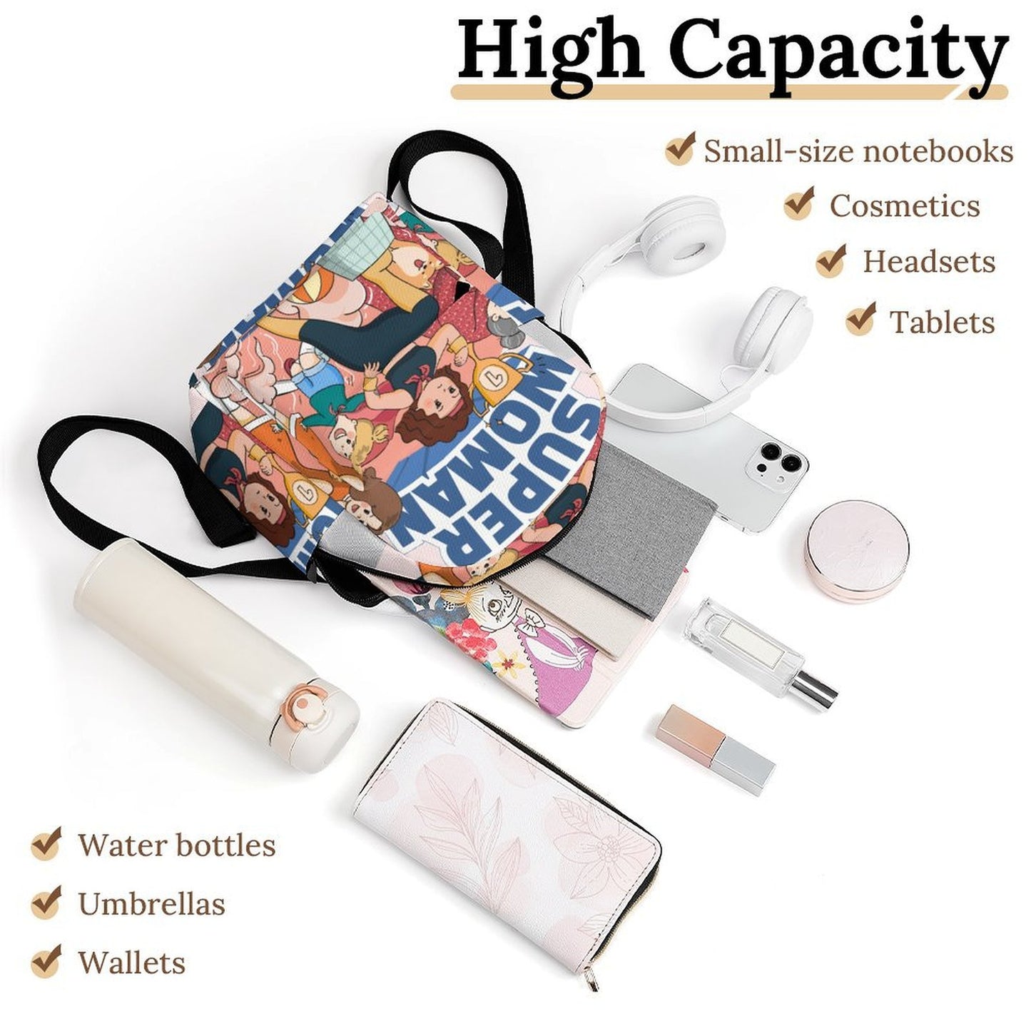 Personalized Waterproof Mini Backpack with Custom Print