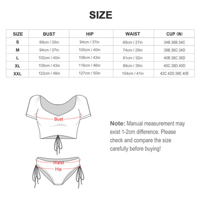 Custom Sleeved Bikini | Personalized Tie-Front Two-Piece with Arm Coverage