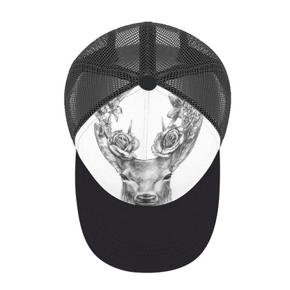 Custom Mesh Baseball Cap | Personalized Curved-Brim Trucker Hat