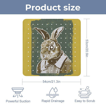 Custom Non-Slip Bath Mat with Suction Cups and Drainage Holes