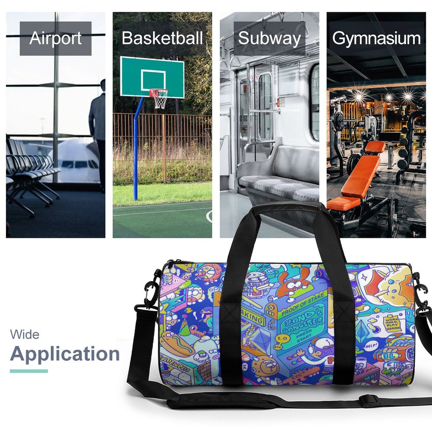 Custom Gym Duffel Bag | Your Logo, Photo & Wet/Dry Pocket