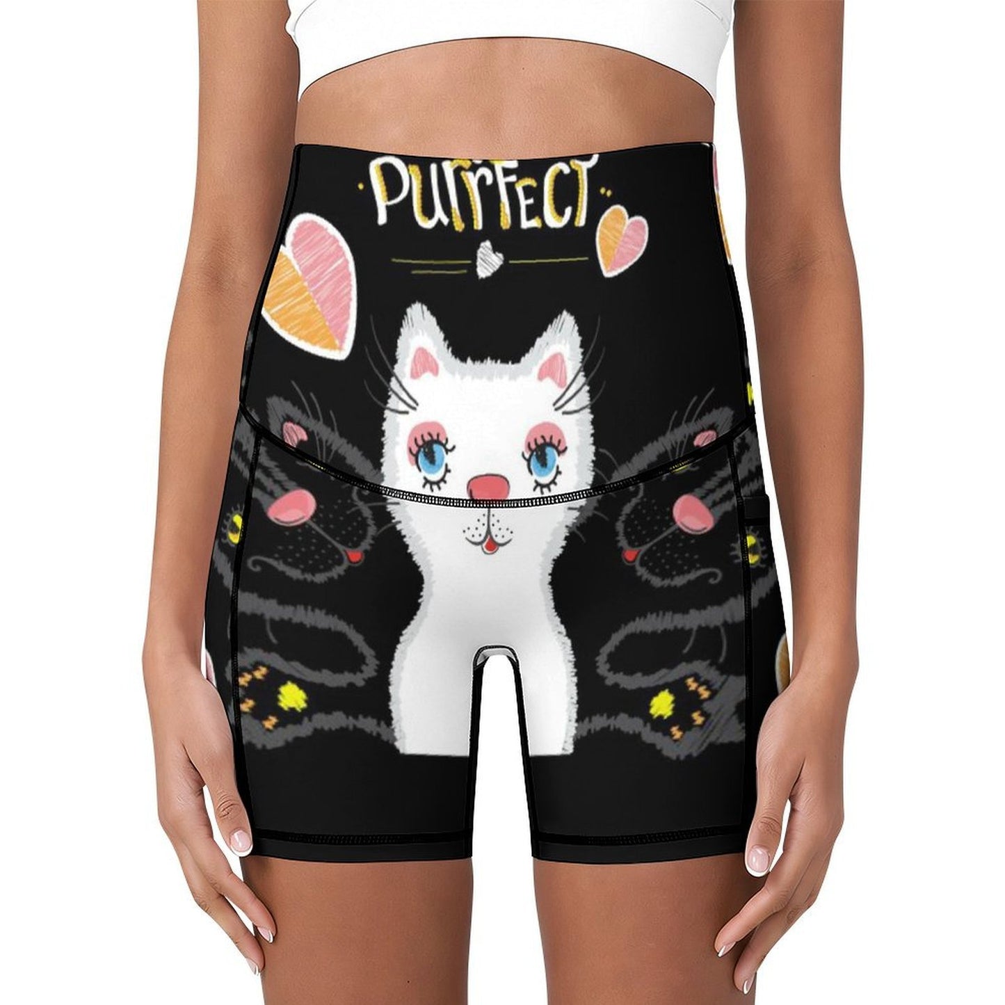 Custom Over-Belly Maternity Yoga Shorts with Deep Pockets
