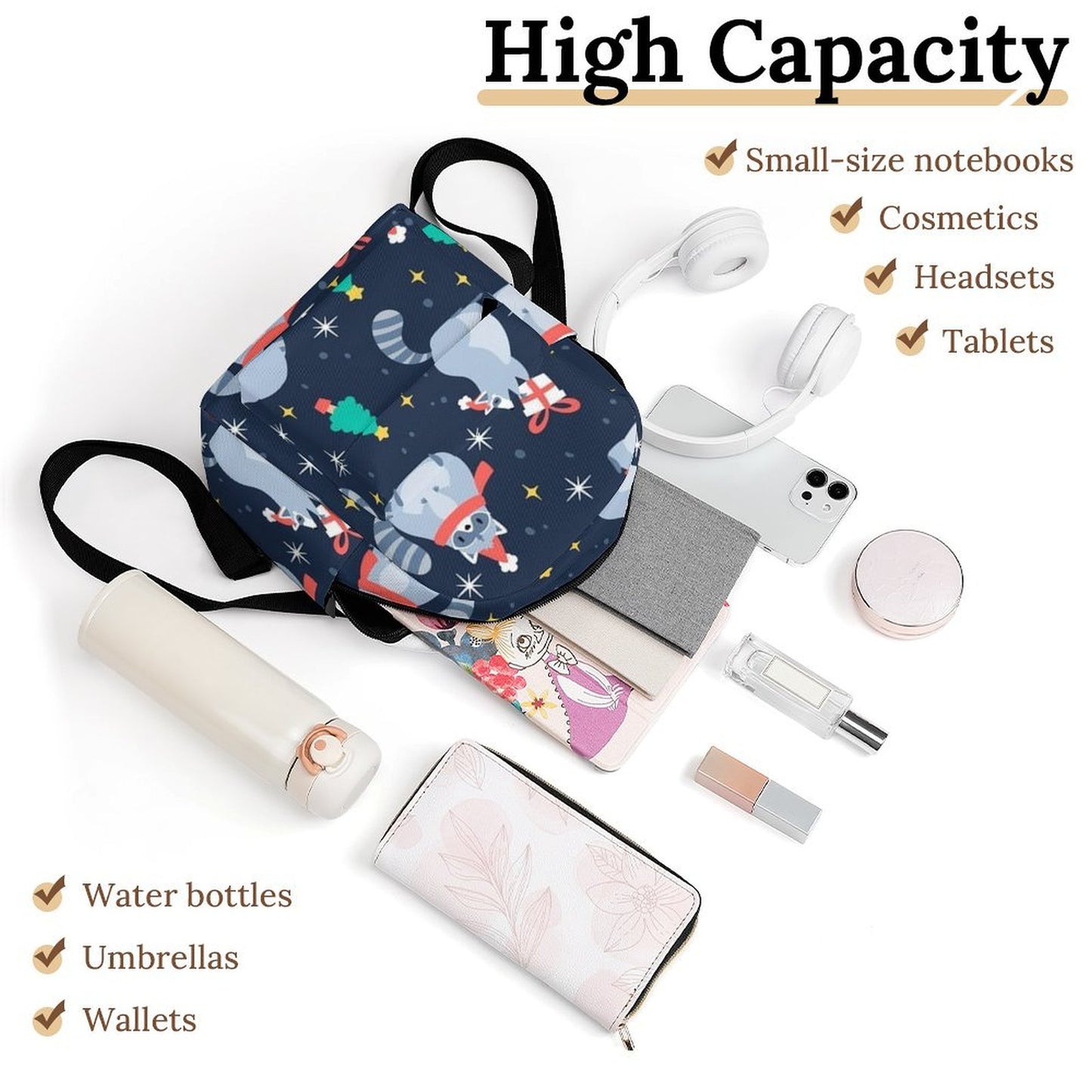 Custom Women's Backpack | Personalized Waterproof Photo Bag
