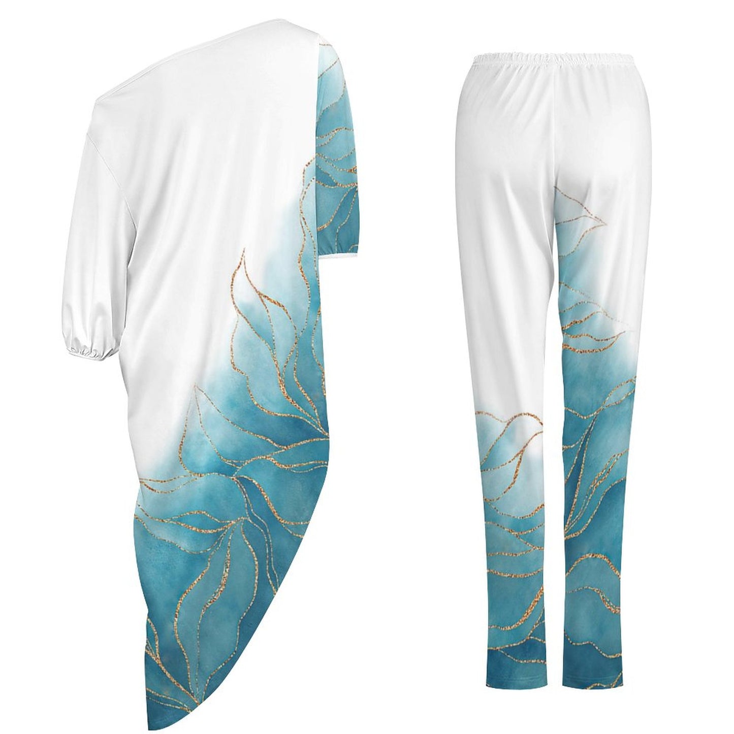 Custom Loungewear Set | Personalized Off-Shoulder Outfit