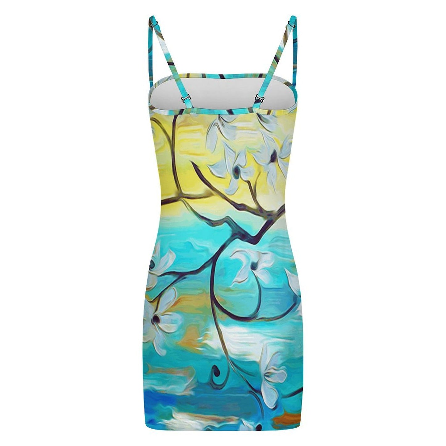 Custom Strappy Bandeau Dress | Personalized Brushed Milk Silk Mini Dress