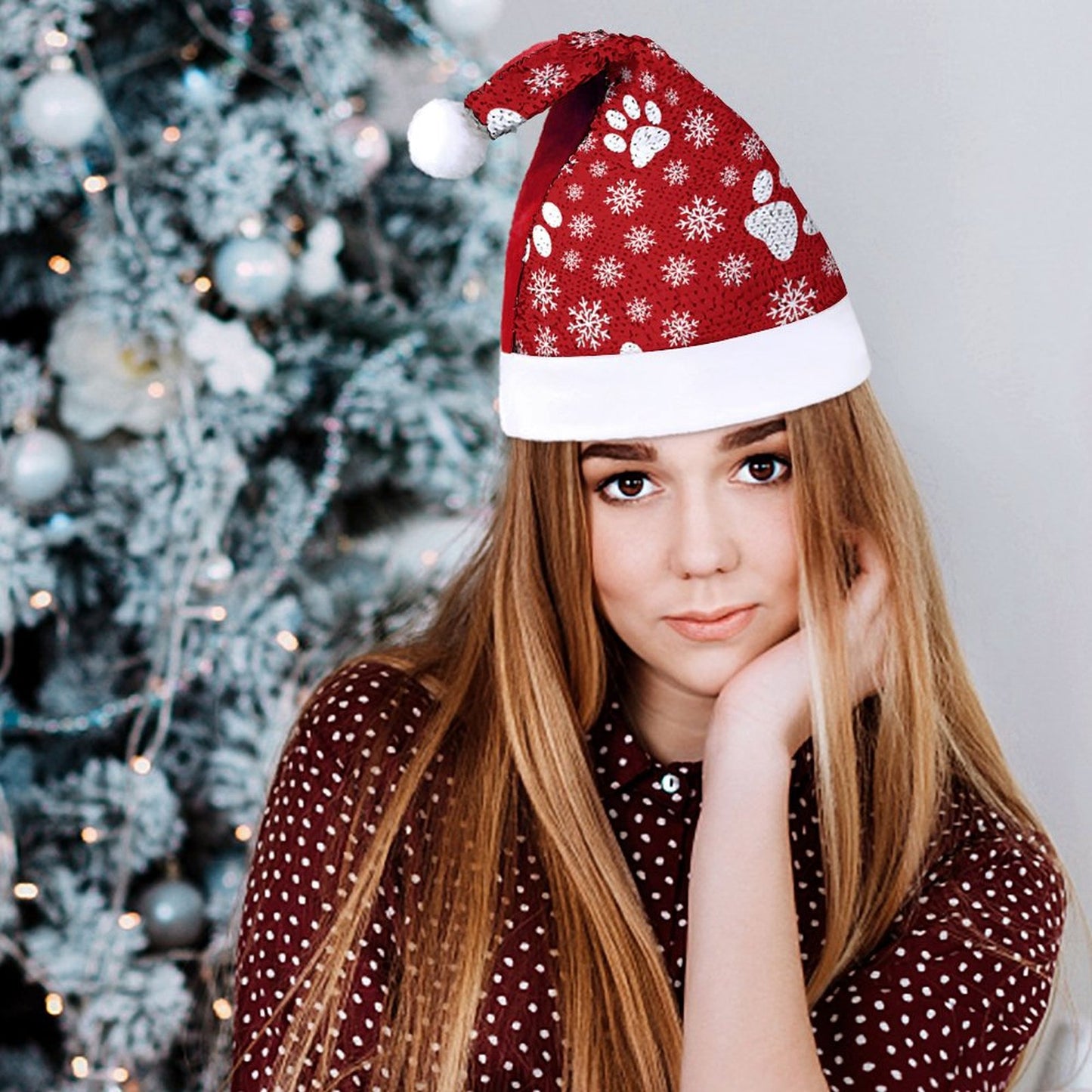 An Interactive Custom Sequin Santa Hat | Hides a Secret Photo