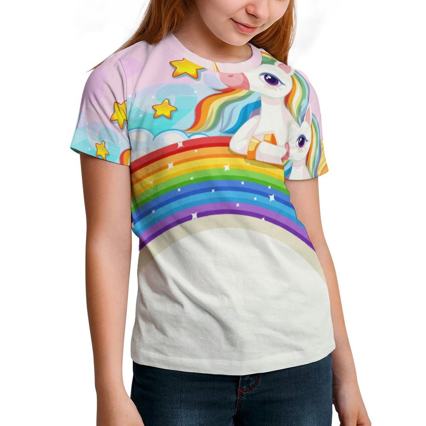 Custom Kids' Bird's-Eye Mesh T-Shirt | Personalized Children's Tee