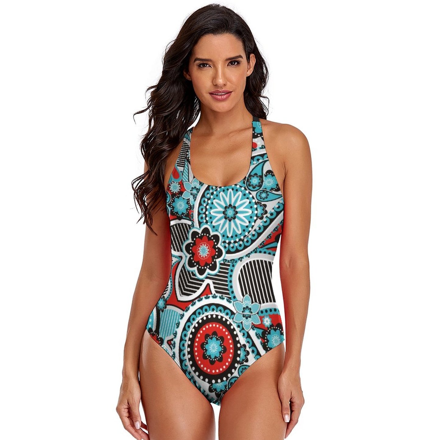 Custom One Piece Swimsuit Adjustable Strap | Tummy Control Monokini