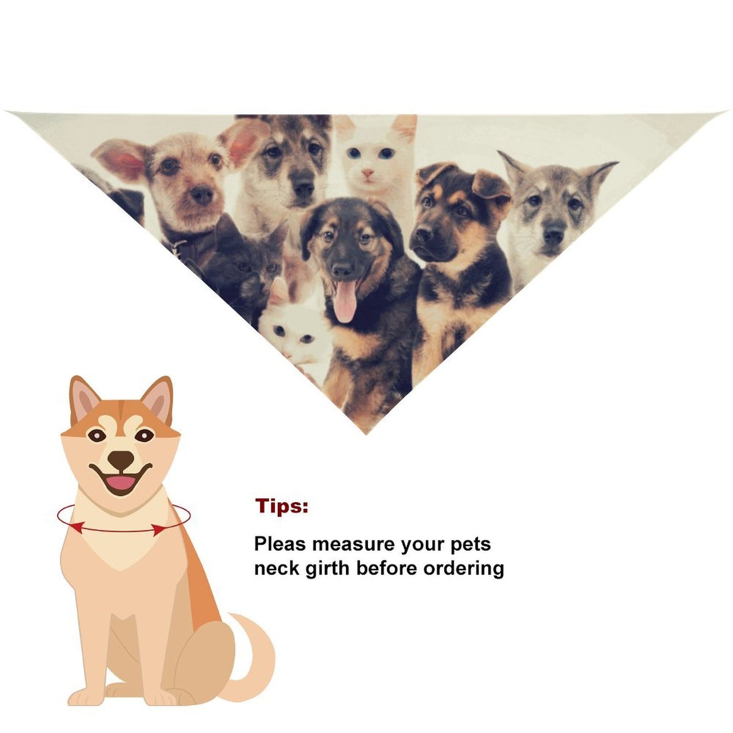 Custom Lightweight Triangle Pet Bandana