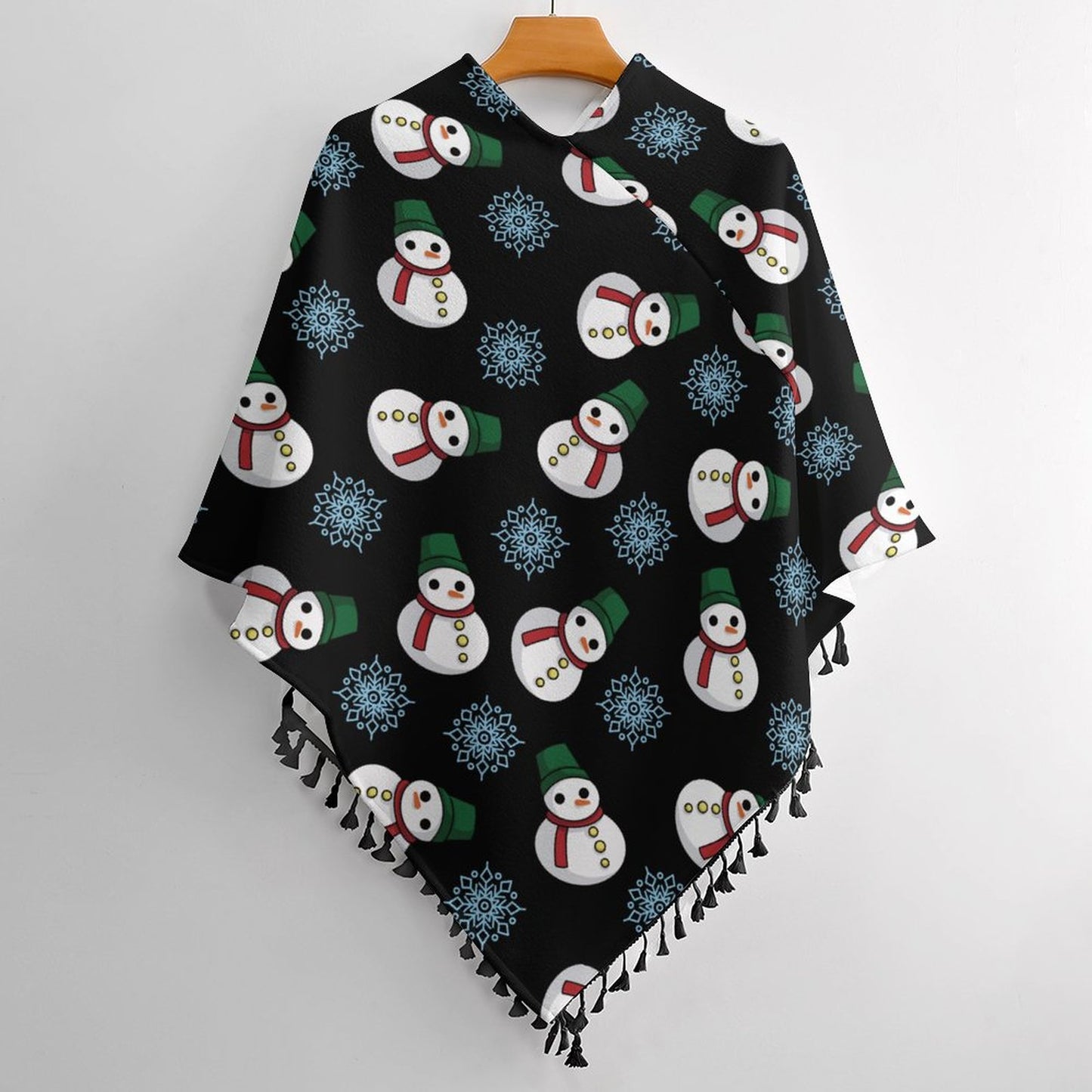 Custom Photo Poncho | Personalized Fringe Shawl Wrap