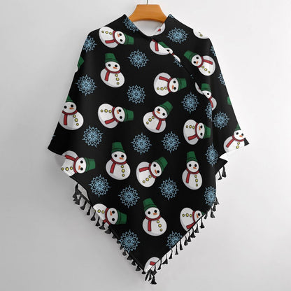 Custom Photo Poncho | Personalized Fringe Shawl Wrap