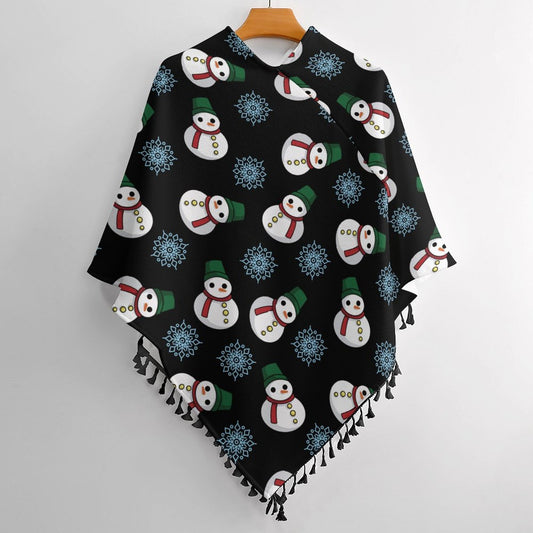 Custom Photo Poncho | Personalized Fringe Shawl Wrap