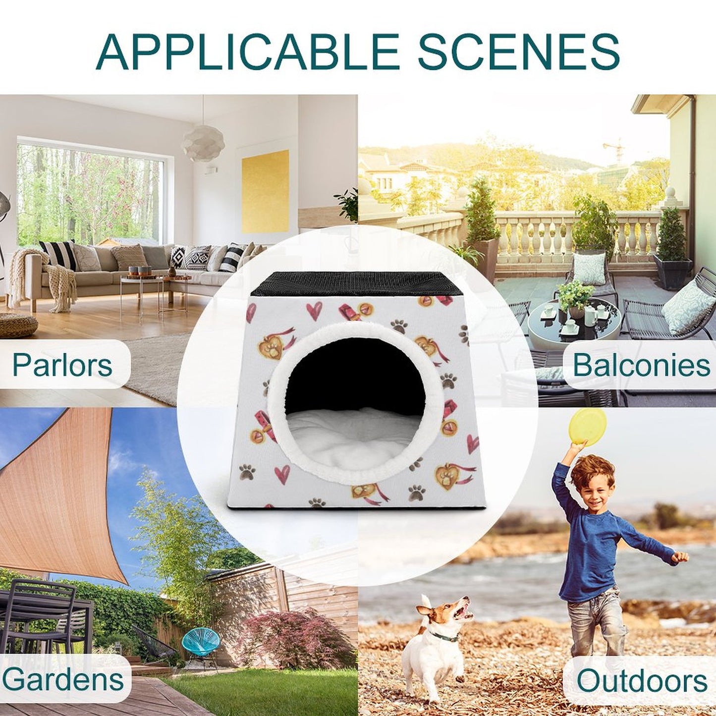 Custom Space Capsule Cat Bed | Personalized Enclosed Dog Cave