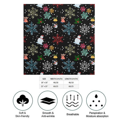 Custom Silk-Like Kerchief | Personalized Square Scarf Bandana