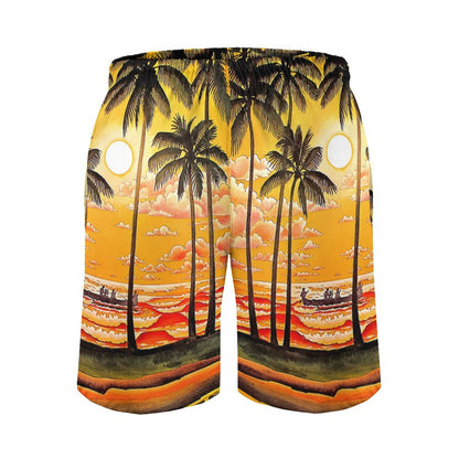 Custom Printed Men's Swim Trunks with Mesh Liner