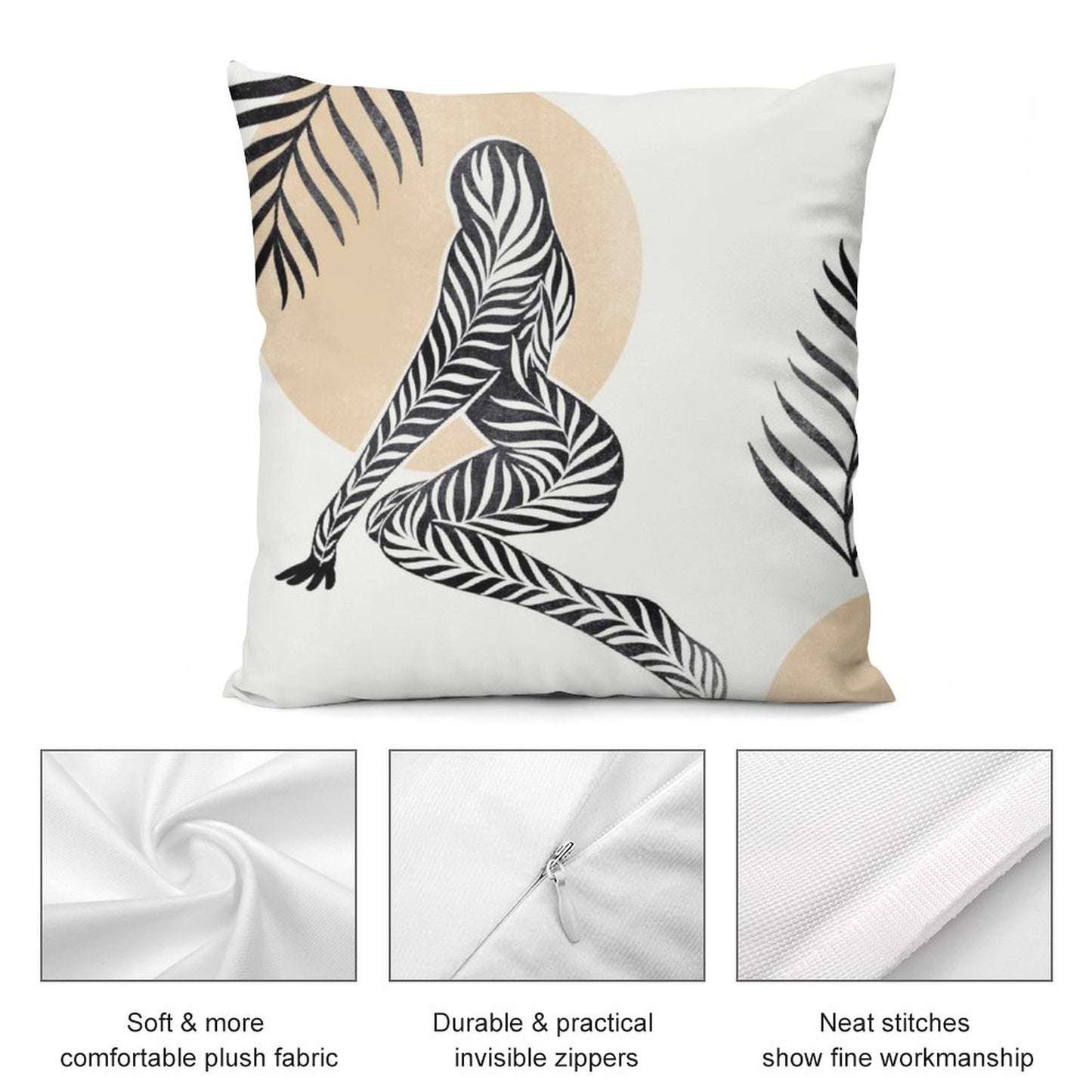 Custom Double-Sided Plush Pillow Cover: Soft Velvet Cushion Case