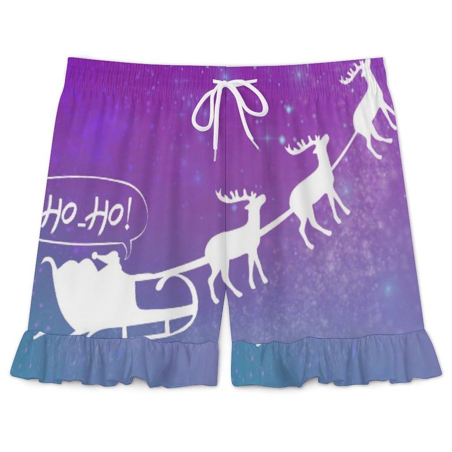 Custom Ruffle Strap Cami and Shorts Pajama Set for Women — S to 5XL