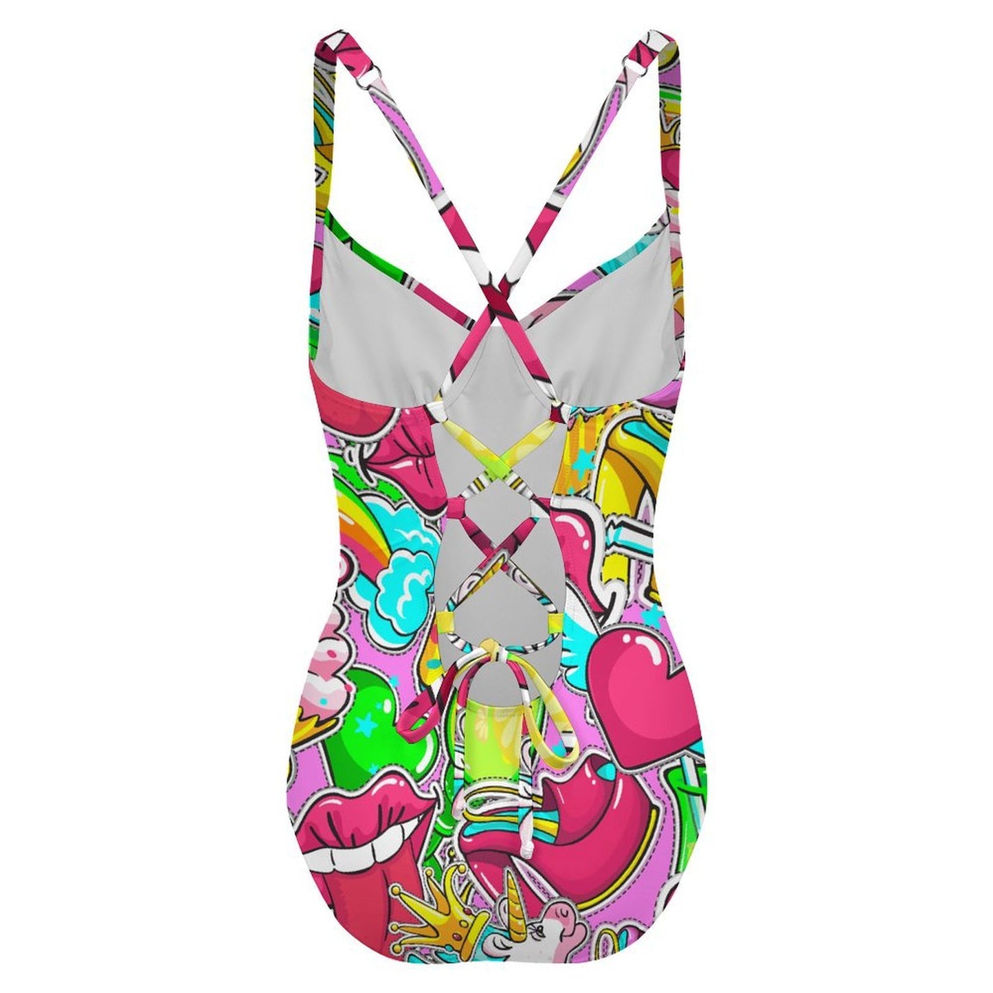Custom One-Piece Swimsuit with Adjustable Straps and Removable Padding