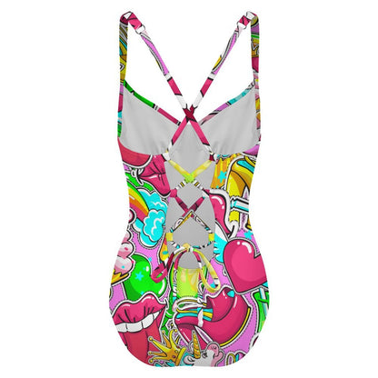 Custom One-Piece Swimsuit with Adjustable Straps and Removable Padding
