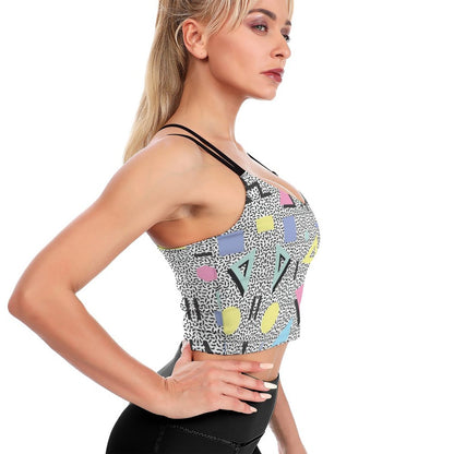 Custom Padded Cropped Yoga Tank Top | Wire-Free Sports Bra
