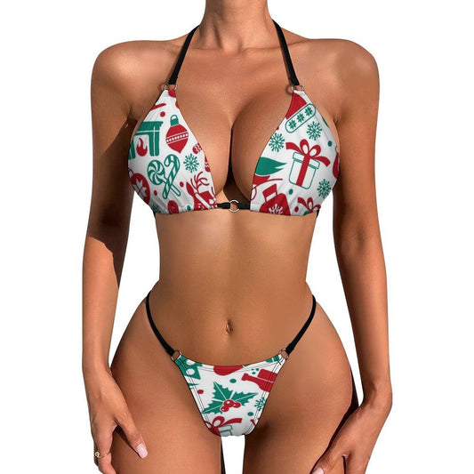 Custom Halter Bikini Set | Personalized Photo Swimwear