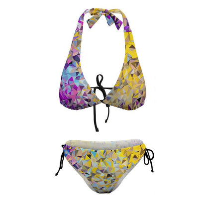 Custom Print Bikini Set | Personalized Adjustable Tie Swimwear