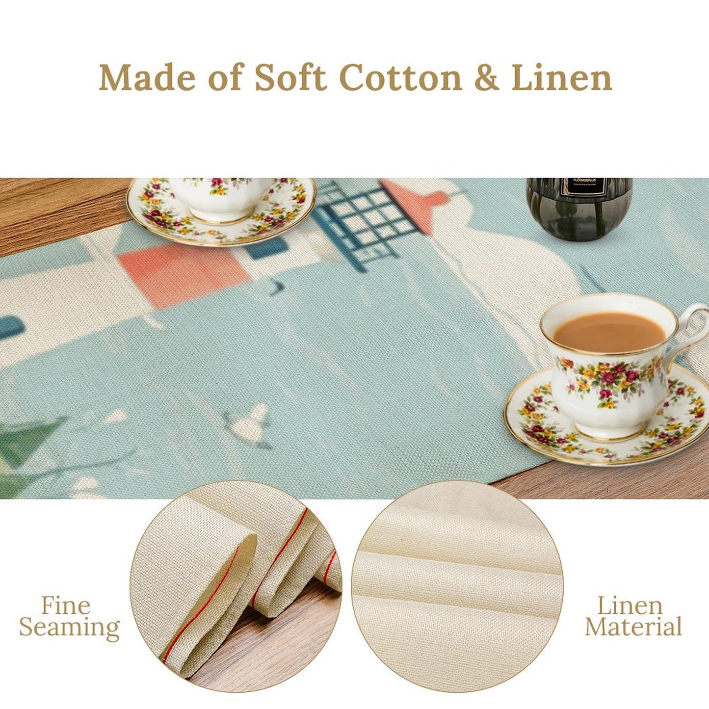 Custom Linen Table Runner | Personalized for Farmhouse & Dining Decor