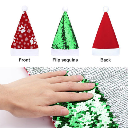 An Interactive Custom Sequin Santa Hat | Hides a Secret Photo