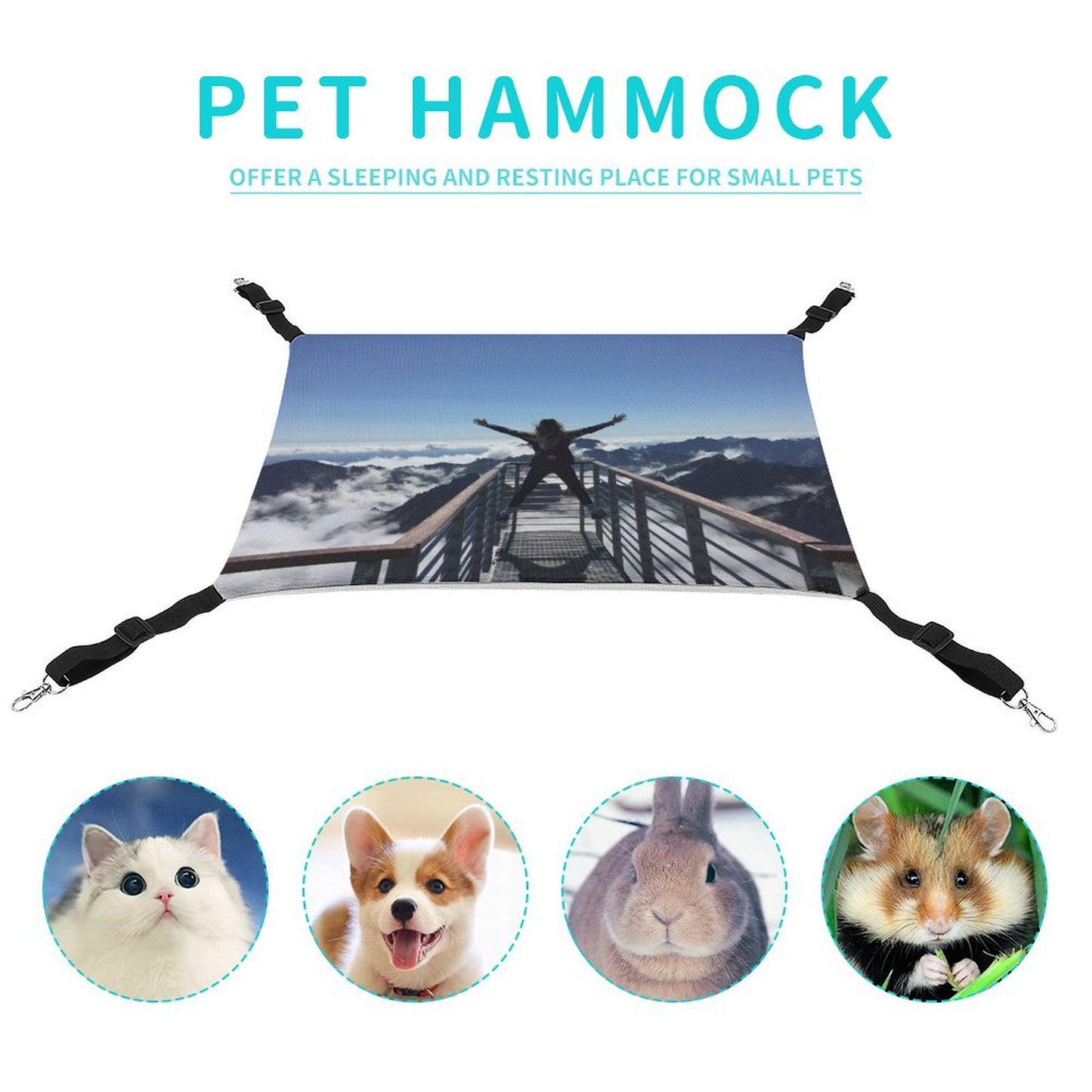 Custom Pet Hammock | Personalized Cat & Small Dog Bed for Crate or Chair