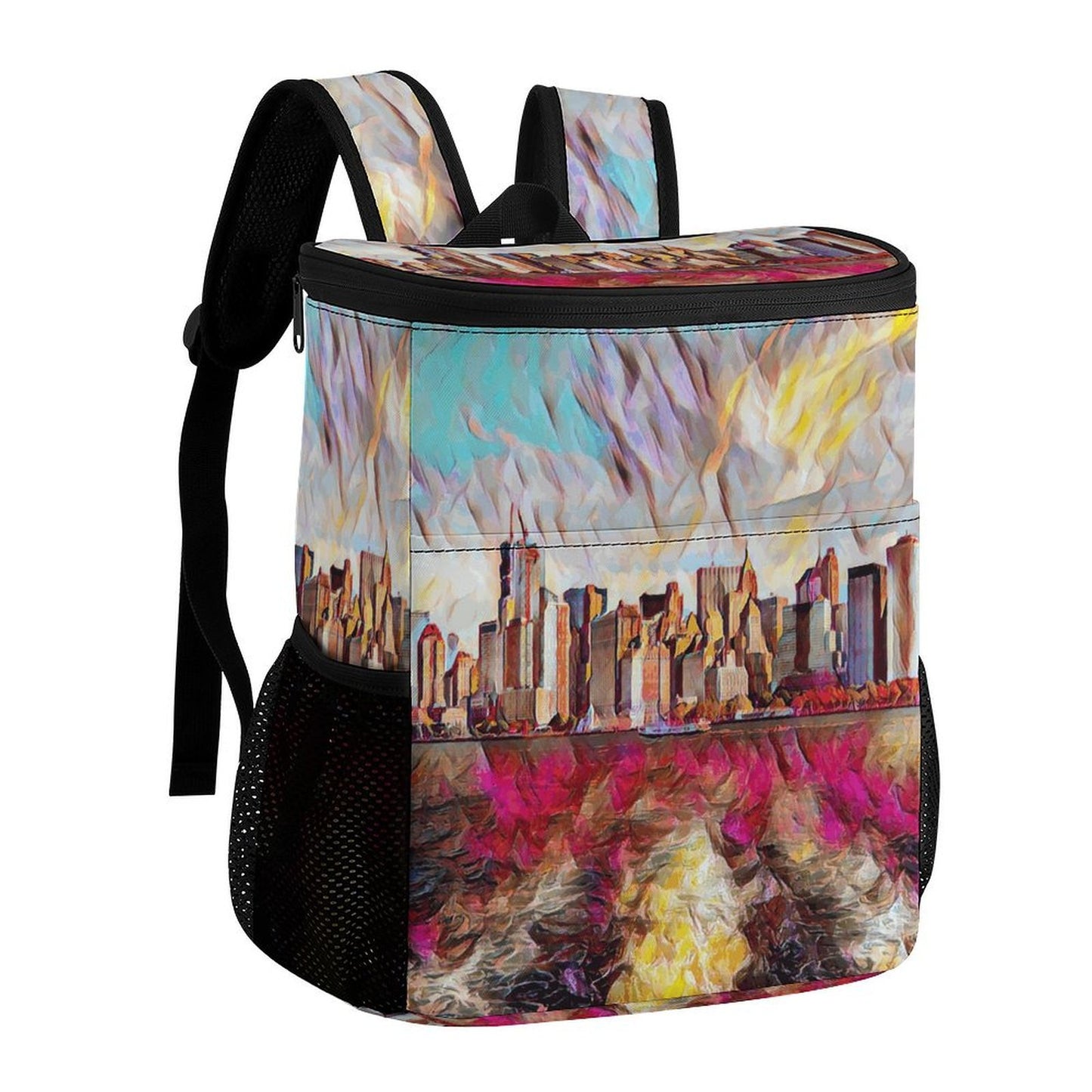 Personalized Insulated Cooler Backpack with Full-Print Custom Design