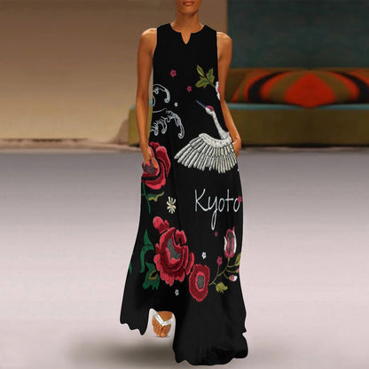 Custom Photo Maxi Dress | Personalized Sleeveless Long Dress
