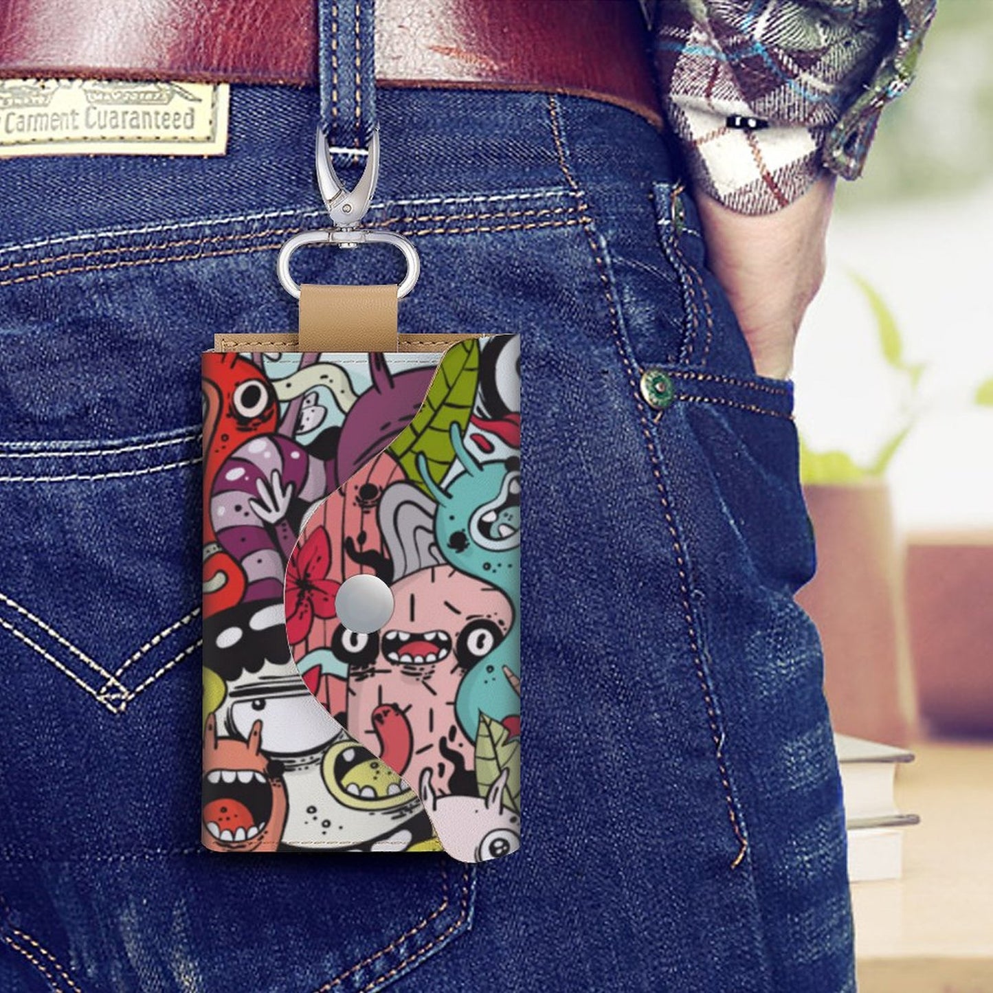 Custom Leather Key Case Wallet | Personalized Car Key Holder