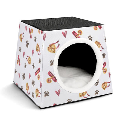 Custom Space Capsule Cat Bed | Personalized Enclosed Dog Cave