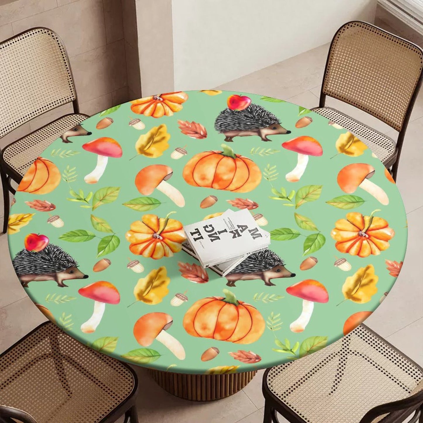 Custom Fitted Tablecloth | Personalized & Waterproof Round Cover