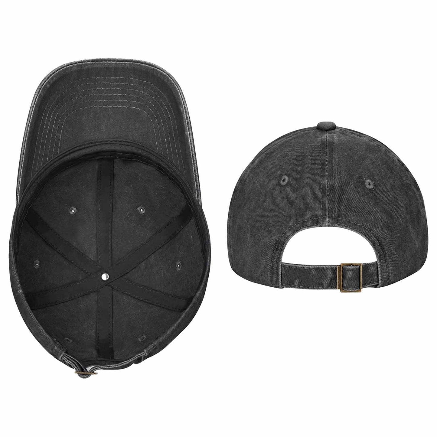 Washed Cotton Denim Cap | Adjustable UV Protection Baseball Hat | Unisex Outdoor Headwear