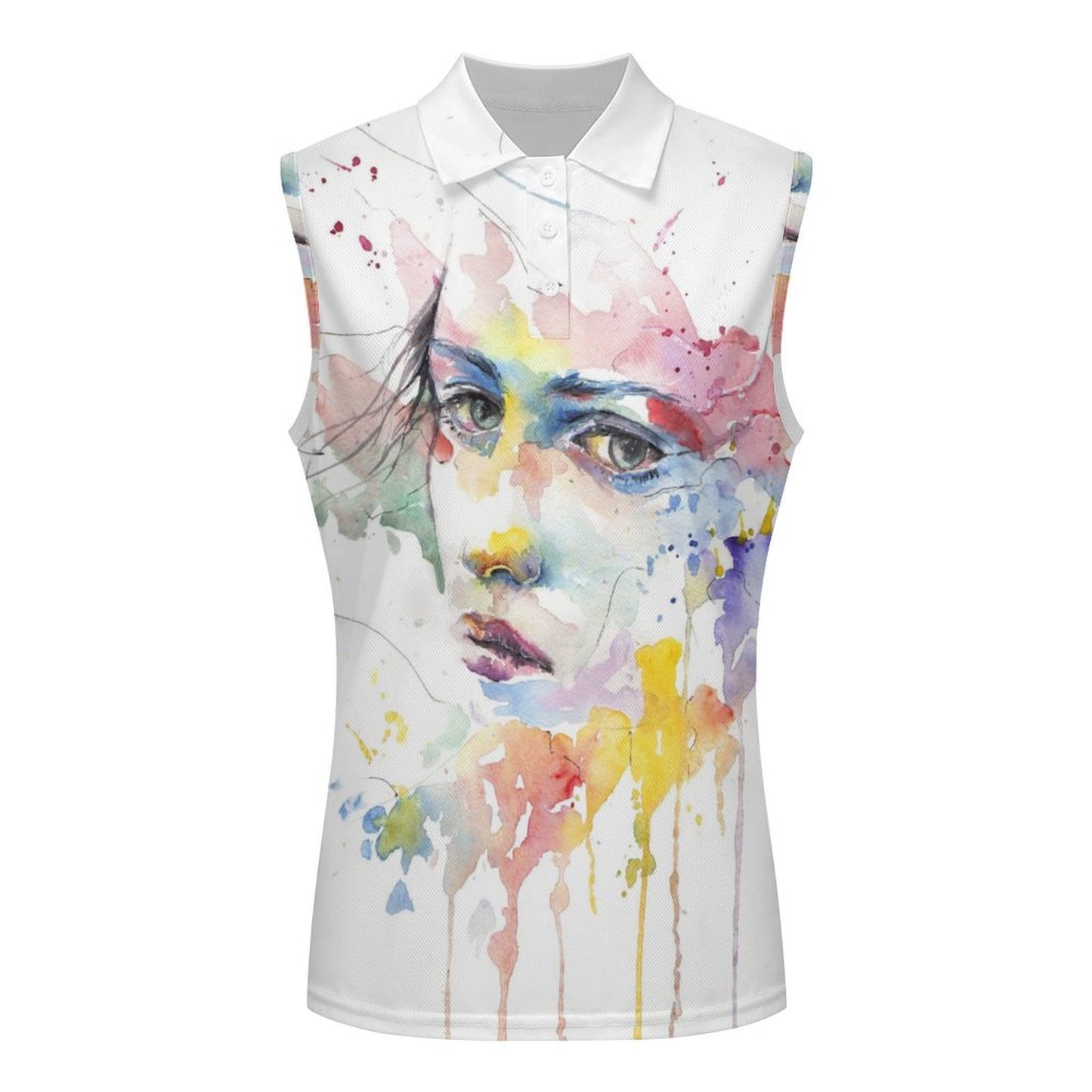 Custom Women's Sleeveless Polo | Personalized Mesh Golf Shirt