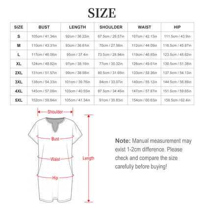 Women's Casual V-Neck Dress Nature View Paintings