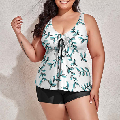 Custom Plus Size Tankini with Boyshorts | Your Design Here