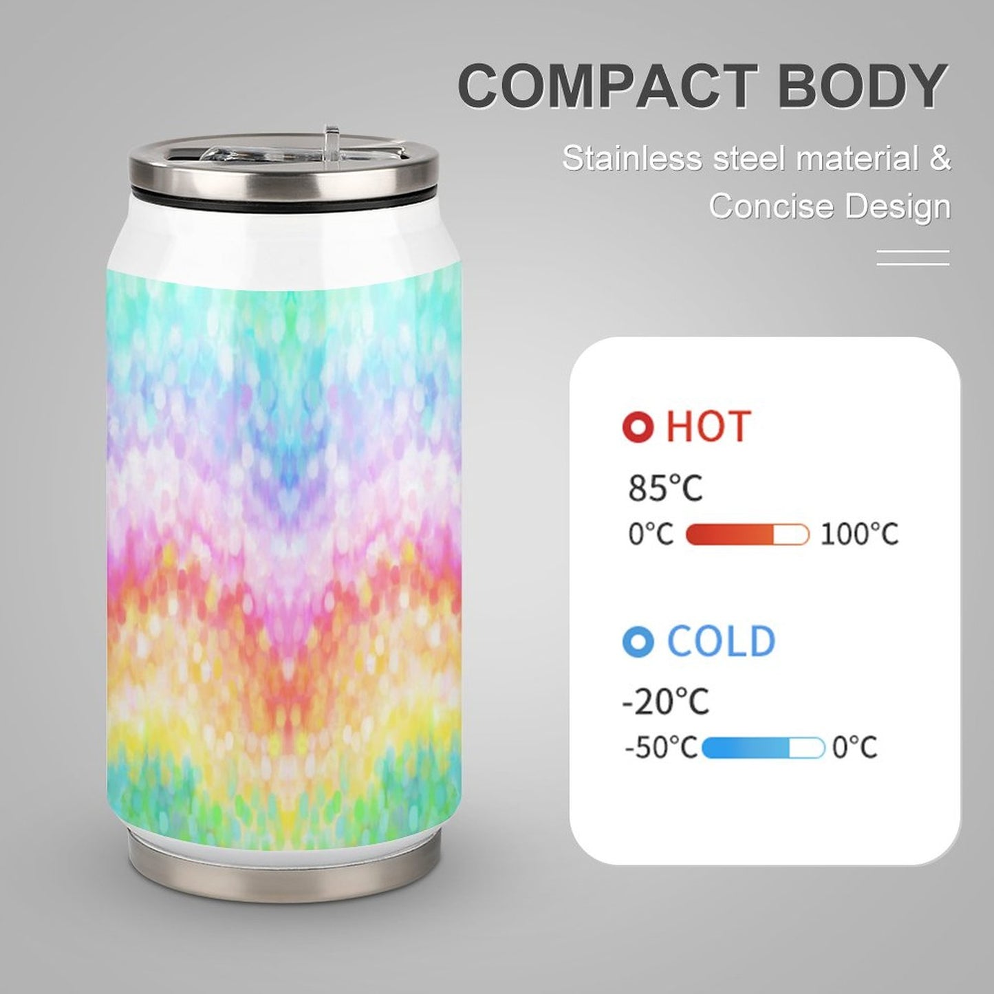 Custom Stainless Steel Tumbler with Straw | Insulated Cola Cup